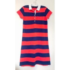 LANDS’ END XS 2-4 NV/Red Rugby Polo Pique Dress